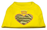 Zebra Heart Rhinestone Dog Shirt