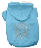 Rhinestone Fleur De Lis Shield Hoodies