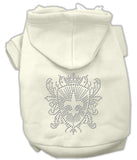 Rhinestone Fleur De Lis Shield Hoodies