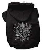 Rhinestone Fleur De Lis Shield Hoodies