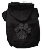 Clear Rhinestone Paw Hoodies