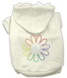 Rhinestone Rainbow Flower Peace Sign Hoodie