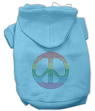 Rhinestone Rainbow Peace Sign Hoodies