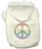 Rhinestone Rainbow Peace Sign Hoodies