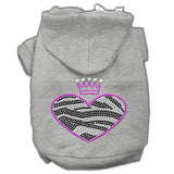 Zebra Heart Rhinestone Hoodies