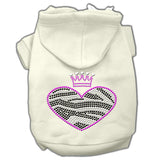 Zebra Heart Rhinestone Hoodies