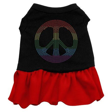 Rhinestone Rainbow Peace Dress