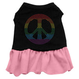 Rhinestone Rainbow Peace Dress