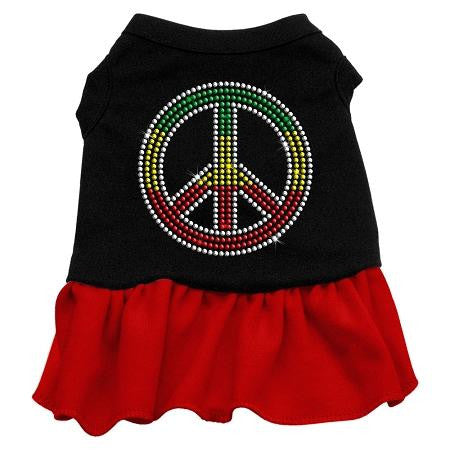 Rhinestone Rasta Peace Dress