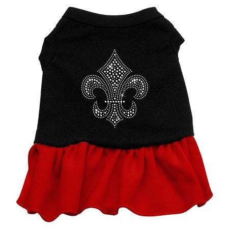 Silver Fleur De Lis Rhinestone Dress