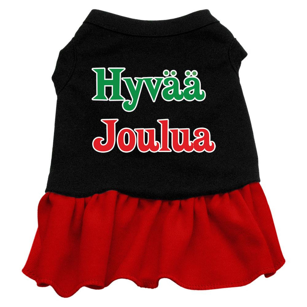 Hyvaa Joulua Screen Print Dress