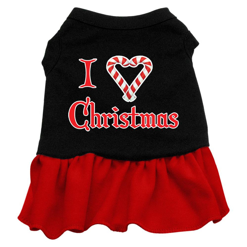 I Love Christmas Screen Print Dress