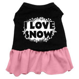 I Love Snow Screen Print Dress