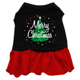 Scribble Merry Christmas Screen Print Dress