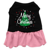 Scribble Merry Christmas Screen Print Dress