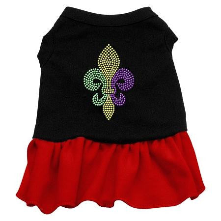 Mardi Gras Fleur De Lis Rhinestone Dress