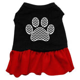 Chevron Paw Screen Print Dress