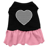 Chevron Heart Screen Print Dress