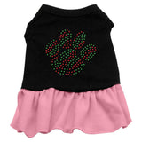 Christmas Paw Rhinestone Dress