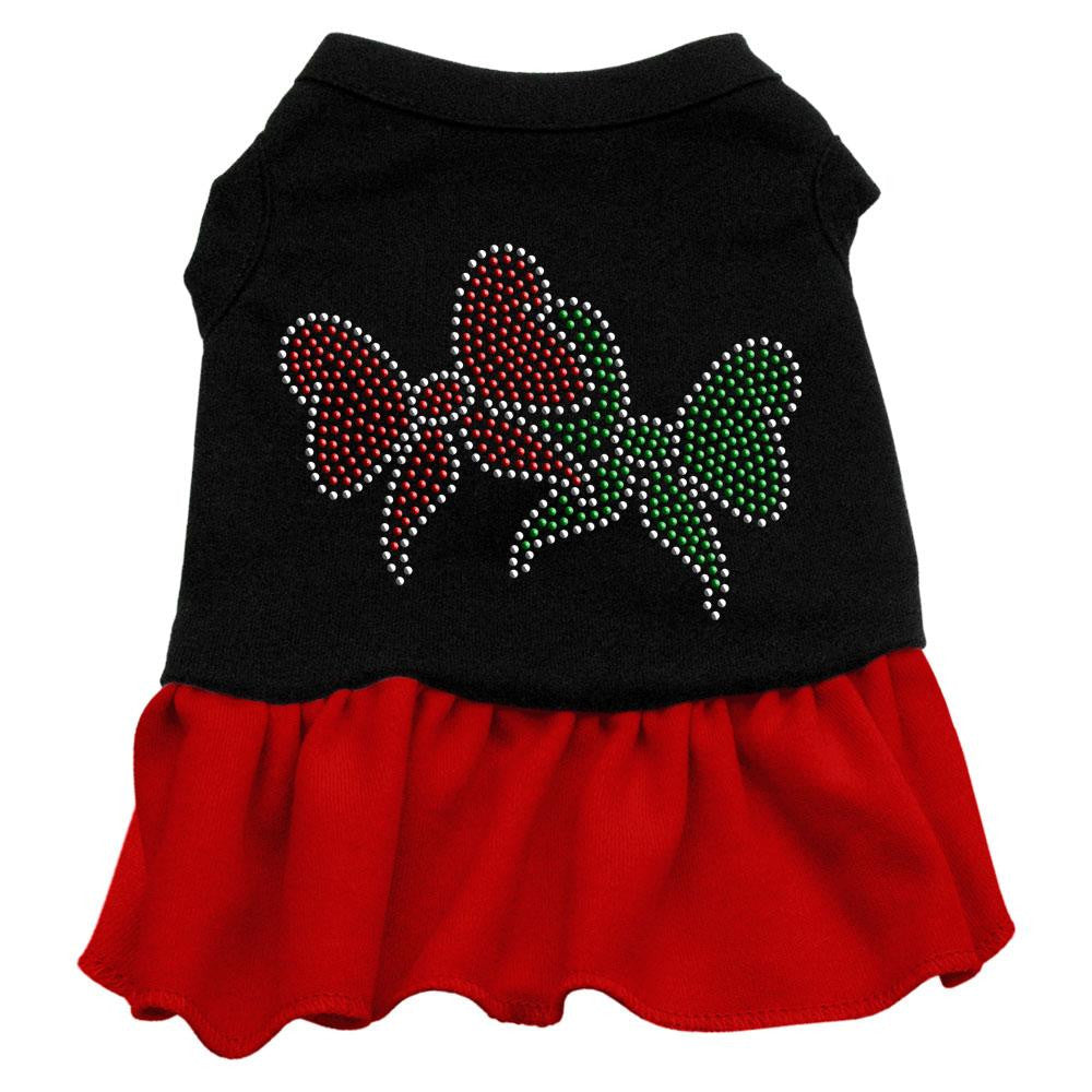 Christmas Bows Rhinestone Dress