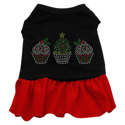 Christmas Cupcakes Rhinestone Dress