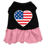 American Flag Heart Screen Print Dress