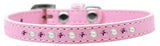 Pearl And Pink Crystal   Puppy Collar