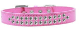 Two Row Clear Crystal   Dog Collar