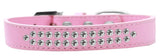 Two Row Clear Crystal   Dog Collar