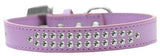 Two Row Clear Crystal   Dog Collar