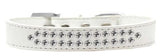 Two Row Clear Crystal   Dog Collar