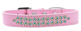 Two Row Ab Crystal   Dog Collar