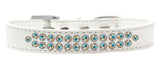 Two Row Ab Crystal   Dog Collar