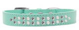 Two Row Pearl And Clear Crystal   Dog Collar