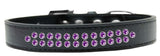 Two Row Purple Crystal   Dog Collar