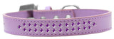 Two Row Purple Crystal   Dog Collar