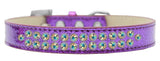 Two Row Ab Crystal   Ice Cream Dog Collar