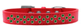 Sprinkles Dog Collar Emerald Green Crystals