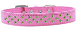 Sprinkles Dog Collar Lime Green Crystals