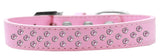 Sprinkles Dog Collar Light Pink Crystals