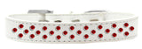 Sprinkles Dog Collar Red Crystals