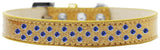 Sprinkles Ice Cream Dog Collar Blue Crystals