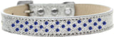 Sprinkles Ice Cream Dog Collar Blue Crystals