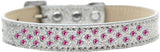 Sprinkles Ice Cream Dog Collar Bright Pink Crystals