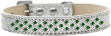 Sprinkles Ice Cream Dog Collar Emerald Green Crystals