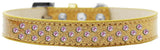 Sprinkles Ice Cream Dog Collar Light Pink Crystals