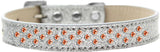 Sprinkles Ice Cream Dog Collar Orange Crystals