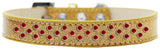 Sprinkles Ice Cream Dog Collar Red Crystals