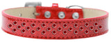 Sprinkles Ice Cream Dog Collar Red Crystals