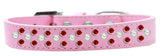 Sprinkles Dog Collar Pearl And Red Crystals